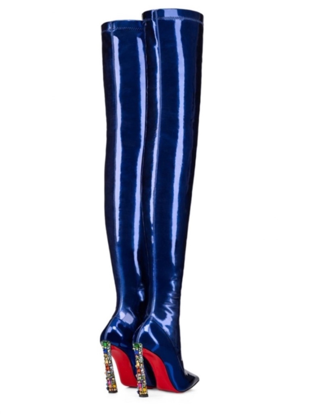 Christian Louboutin Cosmic
Alta Boots 100 Over-the-Knee
Strass RETAIL 3995 - Picture 4 of 13
